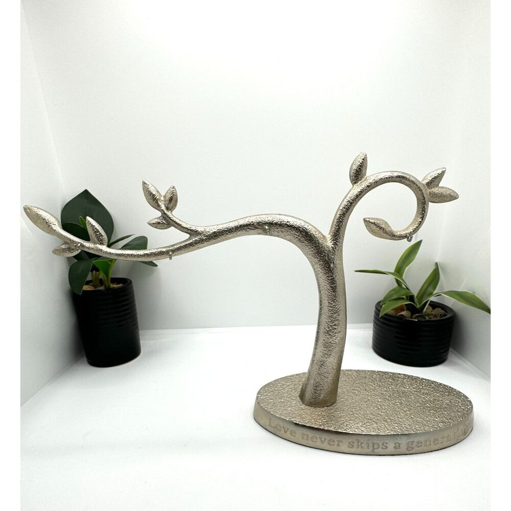 Hallmark Silver Family Tree Jewelry Stand 'Love Never Skips A Generation'